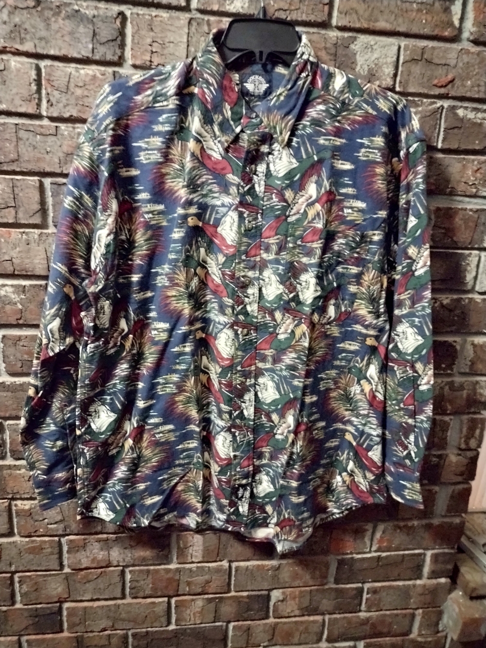 NWOT LEVI'S-DOCKERS Redhead Ducks Button Down Long Sleeve Shirt Men's Large